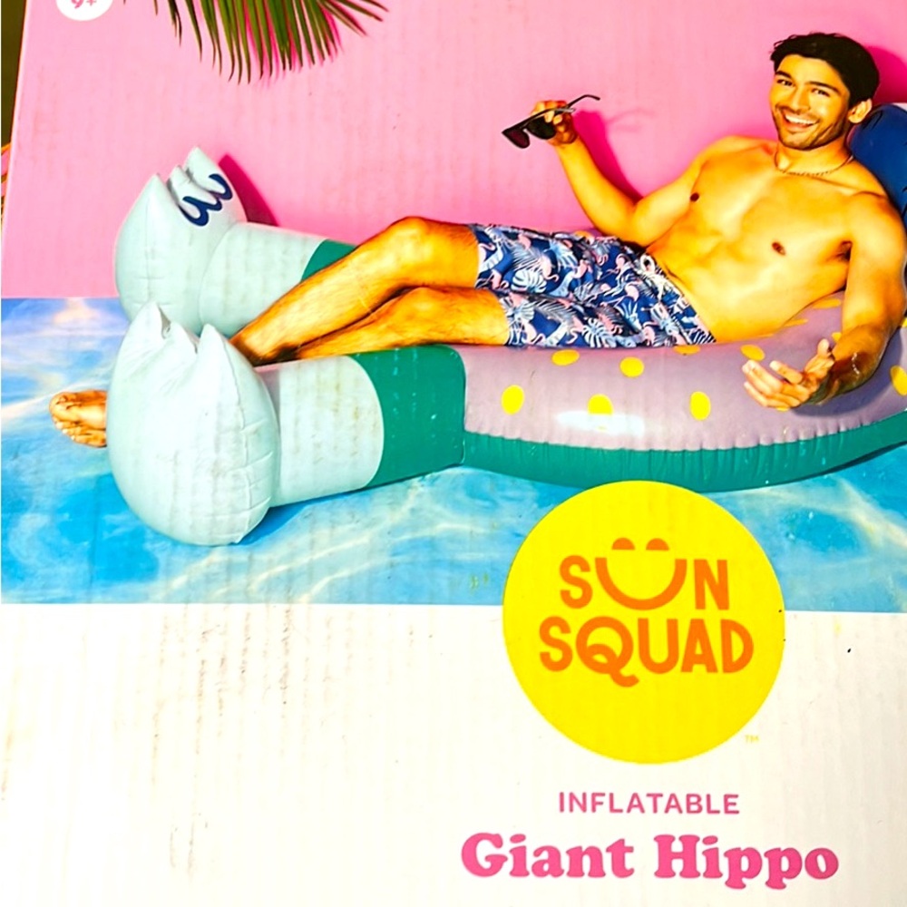 Giant Hippo Inflatable Pool Float